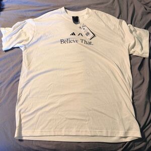 Adidas White 'Believe That' Men's Tee